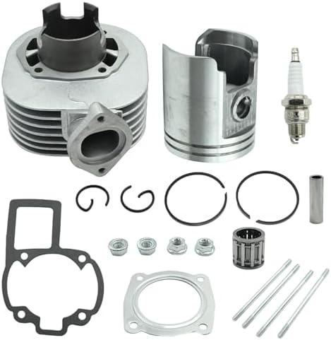 Anxingo 11210‑40B01 80cc Cylinder Piston Gasket Top End Kit, Replacement for Suzuki Quadsport LT80 1987-2006 Replacement for Kawasaki KFX80 2003-2006 11005-S006 (50mm)