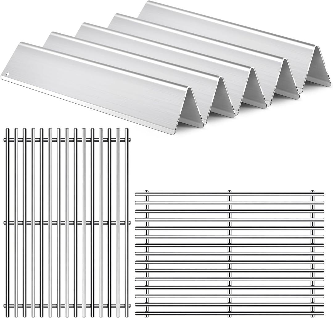 7636 7638 7639 Grill Grates Grill Replacement Parts for Weber Spirit Grill Spirit II E-310, E-320, S-310, S-320, GS4 Spirit 2 300 Flavorizer Bars 15.3, 17 Stainless Steel BBQ Grid Accessories
