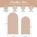 Nude Arch Covers Set of 2-7.2 and 6ft Nude Arch Backdrop Cover Spandex Wedding Balloon Arch Stand Covers for Baby Shower Birthday Party Bridal Shower Photo Arch Covers Stretchy Backdrop