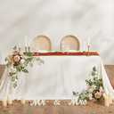 Ling's moment 2PCS Beige Artificial Flower Garland Wedding Arch Flowers Ivory Floral Swags Table Centerpieces Greenery Arrangements for Sweetheart Table Easel Wall Entryway Board Backdrop