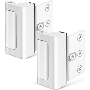 Home Security Door Lock Door Reinforcement Lock Door Locks for Kids Safety Flip Door Lock Latch Childproof Night Lock Door Security Front Door Child Safety Lock (2, White)