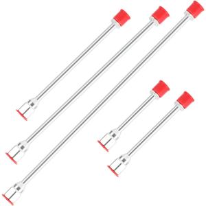 5 Pieces Airless Paint Sprayer Tip Extension Pole Extension Rod for Airless Painting Spray Gun with Red Guard (Multi-Sizes: 40,29.95,20,12,7.8 Inches)
