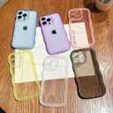 IYH Transparent Wave Case for iPhone 13 Pro 6.1", Soft TPU Shockproof Cover with Cute Design & Camera Protection(Black)