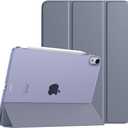 TiMOVO for iPad Air 11 Inch Case (M3/M2-2025/2024), iPad Air 5th Generation 2022/4th Gen 2020 10.9 Inch, Slim Hard Translucent Back Cover, Support Auto Wake/Sleep,Grey Purple