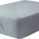 Twin Fitted Sheet for Air Mattress, with 18-24 Inch Extra Deep Pocket, Soft Breathable Air Bed Mattress Sheet Cover for Inflatable Bed, Grey (Gray)