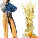 5ft Thanksgiving Cornstalk Cardboard Cutout Stand-up Harvest Cornshock Cardboard Life Size Fall Autumn Theme Party Decorations Backdrop Photo Props Standup for Theme Party Supply