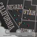 USA Travel Map with Pins, 17x27 Inch Push Pin United States Map for Travel Tracking, States Visited Tracker & Bulletin Board, Pin Board for Wall, RV and Home Decor