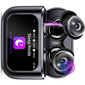 Sleep Earbuds Bluetooth 5.4 in Ear Smart Touch Screen Headphones, 48H Noise Cancelling Ear Buds with 5 EQ Modes, Mini Wireless Headphones Small Design for Side Sleepers, Clear Calls Earphones, IPX7