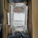 WOKER FURNITURE 26" Black Boucle Counter Stools Set of 2,Upholstered Counter Height Bar Stools with Back,Modern Bar Stools with Brass Metal Legs for Kitchen Island/Kitchen Counter