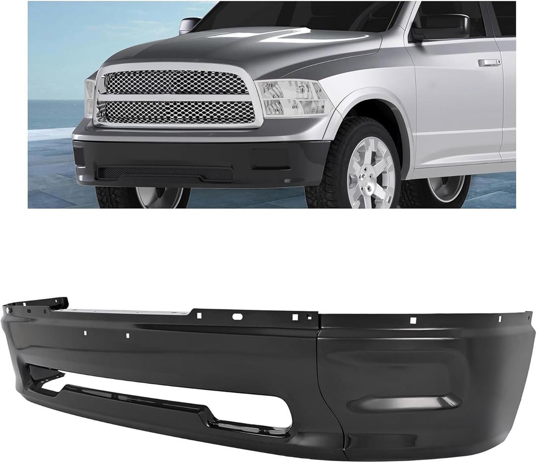 HECASA Bumper Face Bar 3Pcs Compatible with 2009-2012 Ram 1500