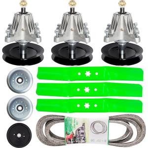 Deck Rebuild Kit for 54" Deck Cub C adet RZT-L54KH S54 ZT S54KH Z6600 (3)Spindle 618-06978 918-06978(3) Blade 942-05056A (1)148 1/4 inch Be lt 954-04329A (2) Idler GY22082 (1) Idler 756-04511
