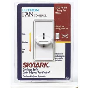 Lutron Skylark Slide Fan Control White 1 pk