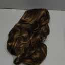 Short Brown Curly Wig with Bangs Wigs for Women Brown Mixed Blonde Highlights Curly Shaggy Synthetic Full Wig Natural Looking Daily Paty Wig