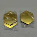 DIY Wall Decals Acrylic Mirror Sticker Set 36 Pcs, Hexagon Mirror Wall Stickers for Living Room Bedroom Decor (Gold) (10*8.5*5cm)