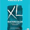 Canson XL Series Watercolor Pad, Heavyweight White Paper, Foldover Binding, 30 Sheets, 9x12 inch