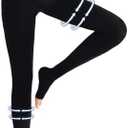 beister Medical Compression Pantyhose Women & Men,20-30mmHg Open Toe Thigh High Compression Tights Graduated Support