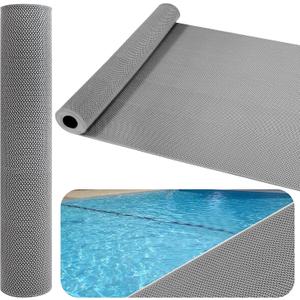PVC Waterproof Non Slip Pool Mat3x10 FT Rubber Pool Rug Outdoor Rubber Mats with Drainage for Indoor Outdoor Deck Poolside Bathroom