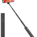 Monopod Selfie Stick Bluetooth, Lightweight Aluminum All in One Extendable Selfie Sticks Compact Design, Compatible with iPhone 15/14 Pro Max/14 Pro/14/14 Plus/13 Pro Max/13 Pro/13, Galaxy S22