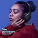 BERIBES Bluetooth Headphones Over Ear, 65H Playtime and 6 EQ Music Modes Wireless Headphones with Microphone, HiFi Stereo Foldable Lightweight Headset, Deep Bass for Home Office Cellphone PC Ect. (Black)