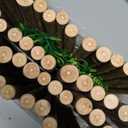 Hamiledyi Extra Large Tortoise Hide 20"x 11.8" Wooden Reptile Hides Large Snake Hide Turtle Hut Bendable Climbing Bridge Wood Tunnel Turtle Hideout for Ball Python Bearded Dragon Chameleon Lizard