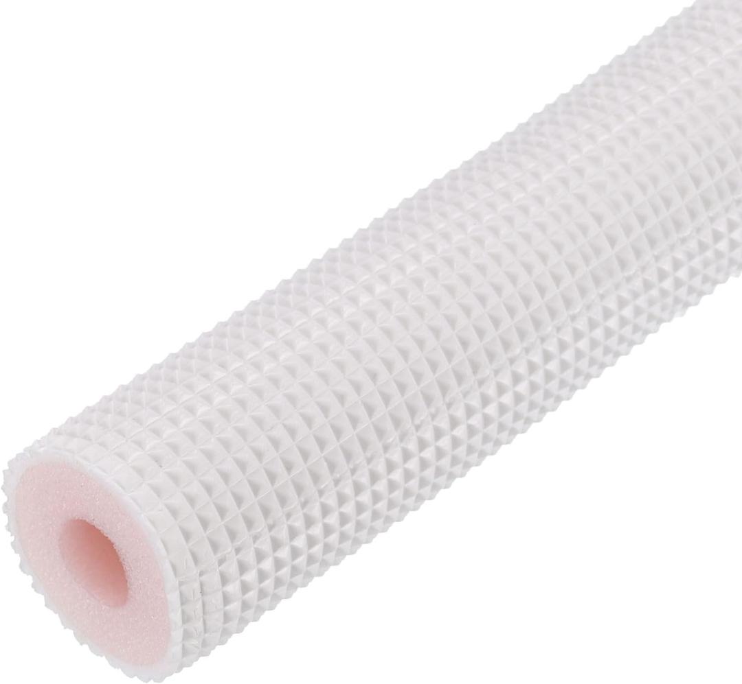 PATIKIL 12mm ID x 10mm T x 1.8m Pipe Insulation Tubing, Heat Preservation Anti Slip Insulated Foam Tube Grip for Air Conditioning Water Pipe, White, Pink (15/32 Inch)