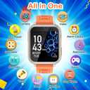 Cosjoype Kids Smart Watch Girls Gifts Age 5-12, 24 Puzzle Games HD Video Camera Music Player Storybook Pedometer HD Flashlight 12/24hr Touchscreen Kids Watch with Screen Protector