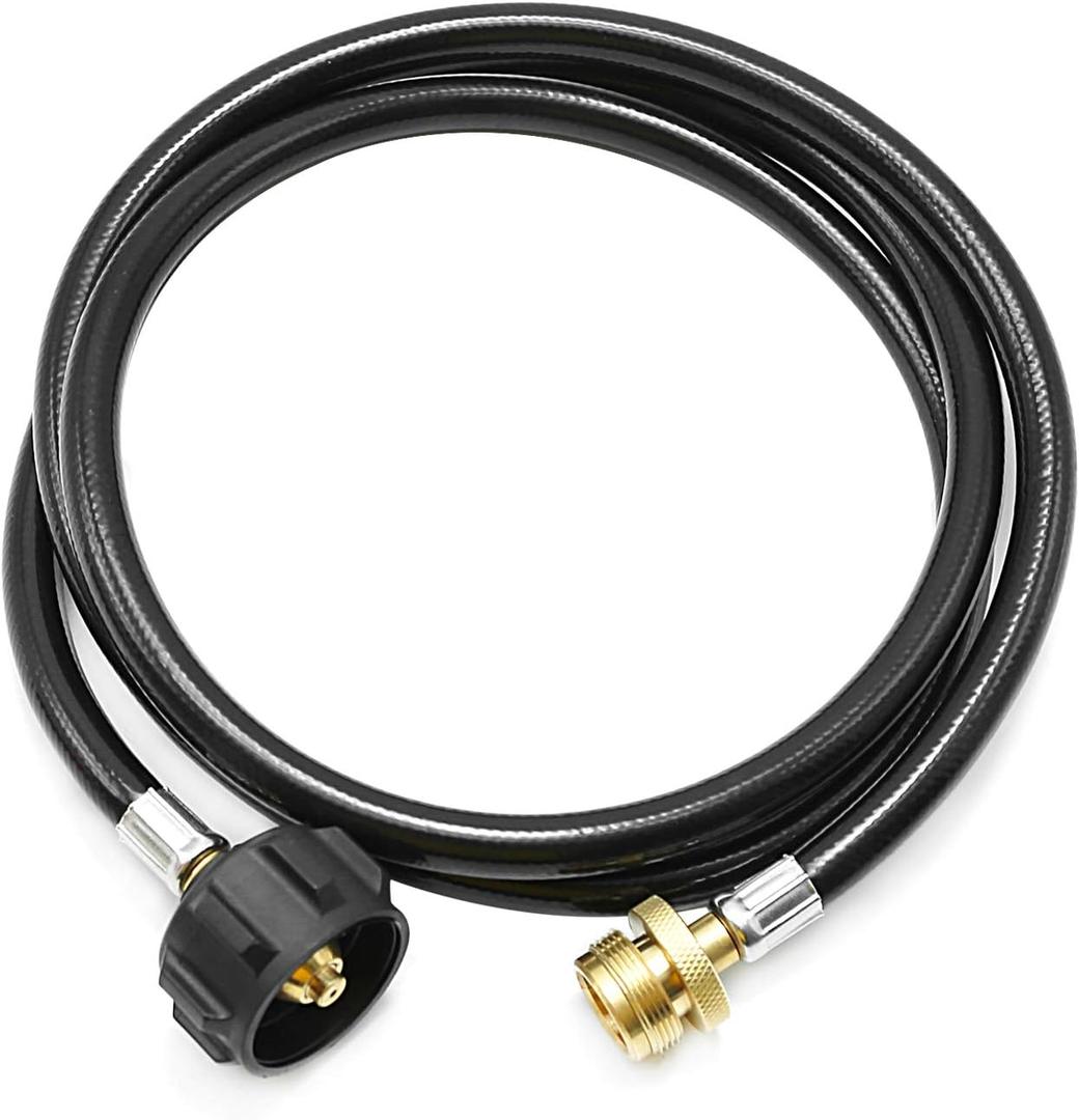 6FT Propane Adapter Hose 1lb to 20lb for Weber Q1200 Q1000 Gas Grill, for QCC1/Type1 Tank Connect to 1 lb Bulk Portable Appliances to 20 lb Propane Tank