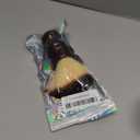 Jaasuee Large Neck Duster Soft Nylon Hair Barber Brush with Wooden Handle Face Cleaning Hairbrush for Haircuts and Styling Kits, Brown