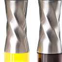 Neodaco Olive Oil And Vinegar Dispenser Set - 2 Piece Glass Oil Dispenser Bottle for Kitchen with No Drip, 10 OZ