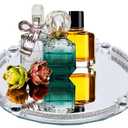 Crystal Dresser Tray, Mirror Glass Makeup Vanity Organizer Filled Crushed Diamond, 10" x 10" Round Jewelry Trinket Perfume Tray for Bathroom Bedroom, Home Decor, Hotel Banquet, Party (Silver)
Amazon's Choice