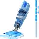 Cordless Pool Vacuum, 1950 GPH Powerful Suction, Handheld Pool Cleaner with Telescopic Pole, 60 Min Runtime, 2L Large Capacity, Rechargeable for Above Ground & Inground Pools, Spas & Hot Tubs