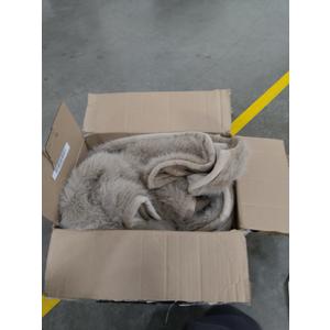 EverGrace Ultra Soft Luxury Fluffy Faux Rabbit Fur Throw Blanket, Thick Warm Bubble Throw for Bed, Cozy Plush Reversible Blankets for Couch, Chair, Sofa, Taupe, 60"x80" Inches