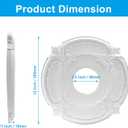 2 Pack PU Ceiling Medallion for Chandeliers, 12 Inch OD x 3.5 Inch ID Chandelier Medallion Ceiling Fan Decorative Plate, White Home Lighting Ceiling Medallions Cover Plate for Light Trim