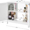 TEENFON Pedestal Sink Storage Cabinet, Under Sink Cabinet with 2 Doors & Shelf, Under Bathroom Sink Cabinet, Pedestal Sink Storage for Bathroom, White
