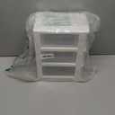 Gonice Small 3 Drawer Storage Organizer, White Plastic Drawer Storage, Small Desktop Organizer for Home, Office