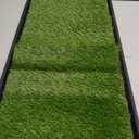 Ottomanson Artificial Grass Puppy Potty Training Pad with Tray, 15" x 30" Reusable Pee Pad for Small Pets and Dogs