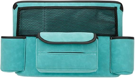 Car Seat Central Control Multi-Function Suede Large-Capacity Organizer Storage Bag (Blue)