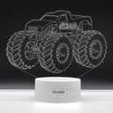 Monster Truck for Boys 3D Illusion Light Lamp, for Party Theme Hot Wheels Grave Digger Monster Truck, Night Lights for Kids Room Car Modeling Decor for Gifts as Present for Boys/Girls/Baby