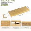 Wire Shelf Covers, Bamboo Wire Rack Covers for Pantry, ClosetKitchen (4pcs, 36" W x 12" D, Natural)
