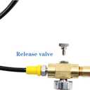 Co2 Tank Cylinder Direct Adapter (Gauge and Bleed Valve), CGA320 to TR21-4 Soda Machine Adapter with 60in High-Pressure Hose, Compatible for Soda Maker, Adapte to fizze/one touch/jet