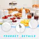 16 Pcs 6 oz Plastic Squeeze Bottles Squeezing Applicator Writer Bottle Cookie Icing Sugar Decorating Supplies for Food Coloring Frosting Pancake Arts