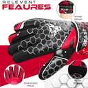 BEAST RAGE Soccer Goalkeeper Gloves for Kids Boys Youth,Soccer Goalie Gloves 4MM Anti-Slip Latex Palm Double Wrist Support,All Weather Football Gloves (Size 3 Suitable for 5-6 Years Old, Red)