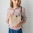 VILLCASE 5.90 Inch Metal Purse Frame with U-Shaped Carry Handle Durable Kiss Lock Clasp for DIY Handmade Clutch Coin Purse and Small Tote Bag Making Supplies