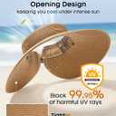 FURTALK Sun Visor Hats for Women Beach Hat Ponytail Summer UPF 80+ Beach Vacation Essentials Packable Wide Brim
