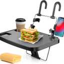 AutoChoice Foldable Car Seat Back Portable Tray with Phone Mount for Food Dining Drink and Laptop, Hanging Car Steering Wheel Tray(Upgrade)