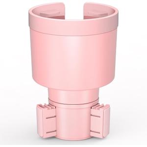 Seven Sparta Car Cup Holder Expander Organizer with Adjustable Base, Compatible with Hydro Flasks 32/40 Ounce, Compatible with Yeti Ramblers 20/26/30 Ounce, Other Bottles in 3.4"-3.8" (Pink)