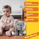 Elephant Stuffed Animals Soft Plush Toy for Baby Girls Boys,12" Grey Soft Small Stuffed Elephant Huggable Gifts for Birthday