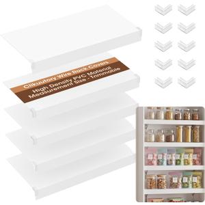5 Pack Wire Rack Covers for Shelves, 24"x12" PVC Wire Shelf Covers for Wire Shelving, Easy-to-Cut and Moisture-Proof Durable Shelf Liner for Kitchen, Pantry, Closet, Bathroom and Office, White, 12"D x 24"W x 2.36"H