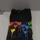 Colorful Hearts Dripping Paint Splatter T-Shirt, L