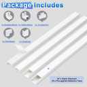 2 x Cable Covers for Cords on Wall-392.5in Wire Hider for TV on Wall, White Cable Concealer, 25 x L15.7in W0.95H 0.55in
